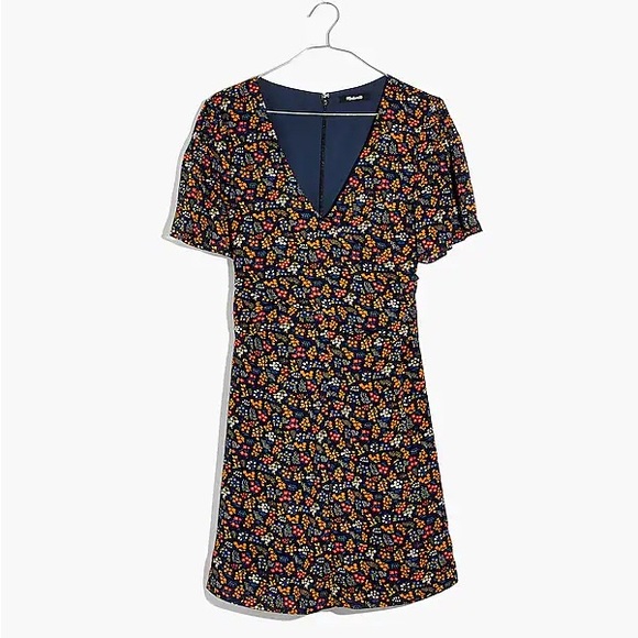 Madewell Cross-Front Mini Dress in Garden Party - Picture 5 of 11